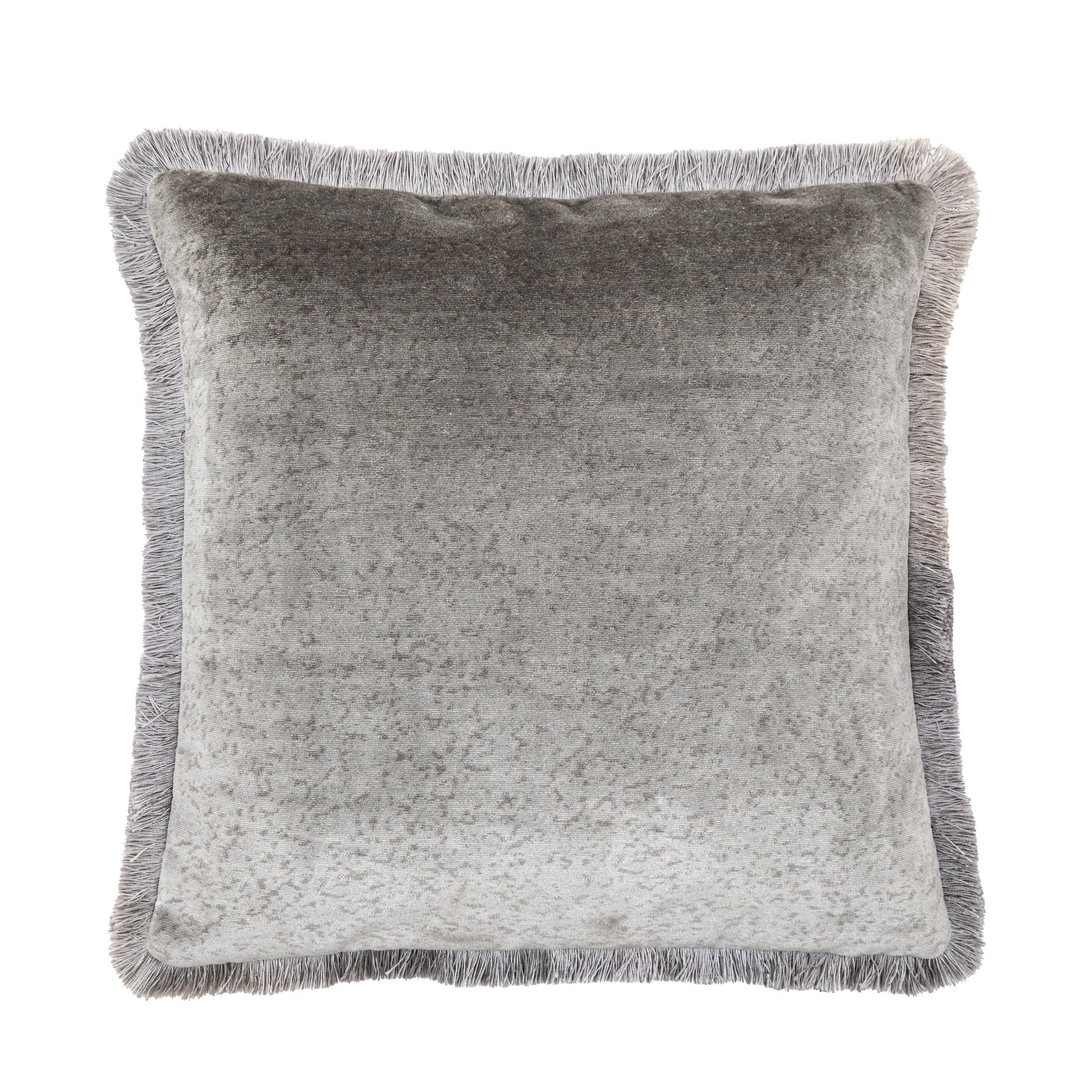 Mottled Velvet Fringed Cushion